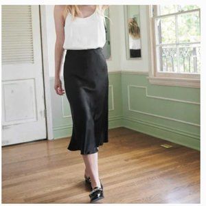 Quince 100% Washable Silk Skirt, Size Small